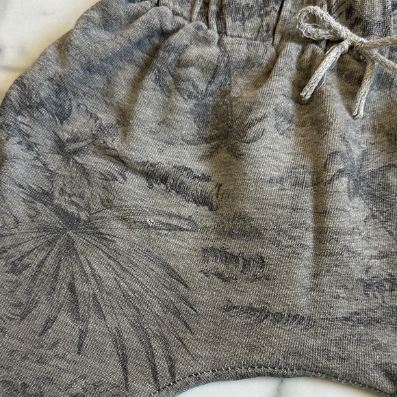 Hawaiian Beach Print Charcoal Kids Harem Shorts - Picture 2 of 9